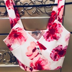 summer floral crop top